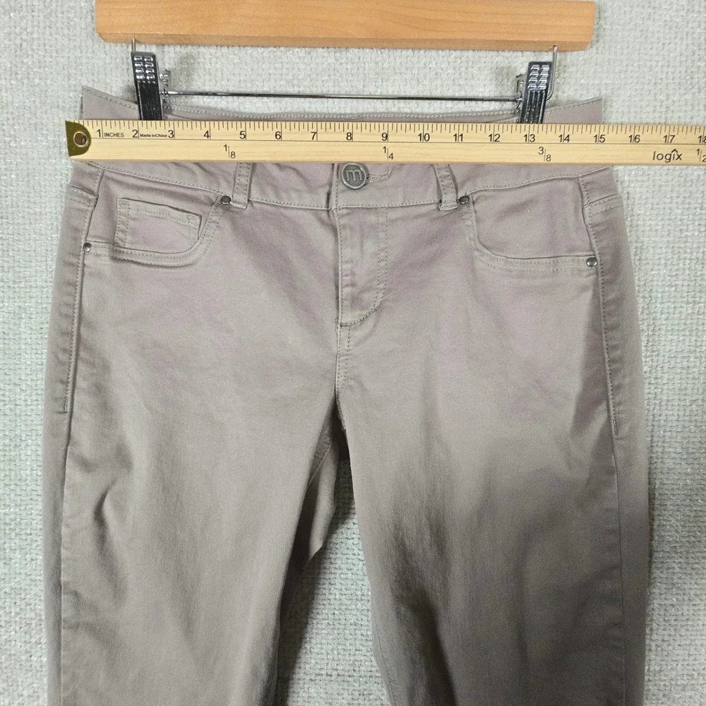 Maurices‎ Women Slim Fit Colored Denim Pants Taupe Mauve Size M-R Waist 30